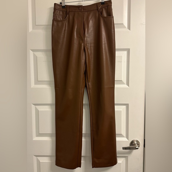 VEGAN LEATHER PANT OAK+FORT - Picture 2 of 4